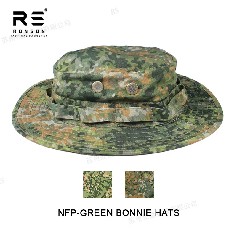 M19 NFP-Green هولندا نمط كسورية التمويه بوني قبعة NYCO 50/50 مزق وقفة النايلون القطن Mil-spec النسيج التكتيكي WR NIR