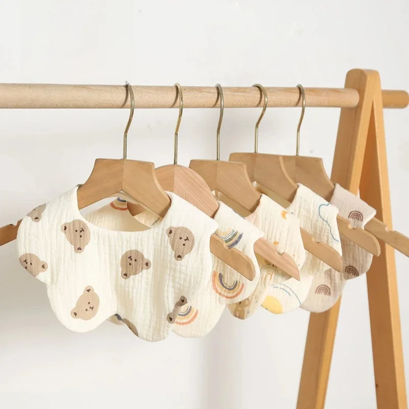 Bavoirs en coton pour nouveau-né, serviette de salive épaissie, alimentation des tout-petits, bébés filles et garçons, nouveau
