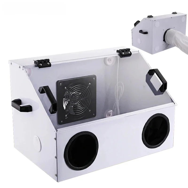 Polishing Sandblasting Dust Removal Box Metal Integrated Dust Cover Dental Laboratory Dental Equipment Polishing Grinding Carvin