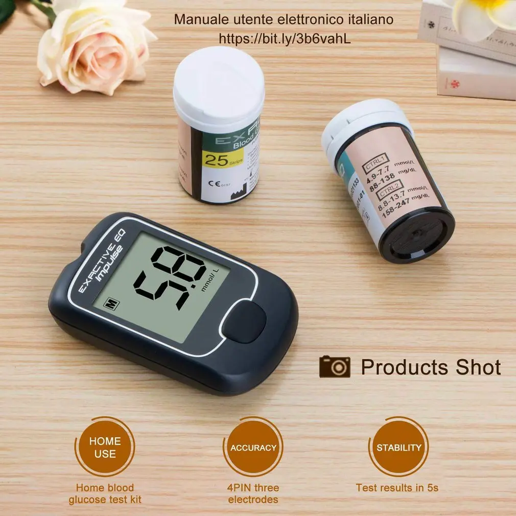 Blood Glucose Meter Glucometer and Test Strips Needles Sugar Monitor Diabetes Tester Home Medical Device Health Care Tools