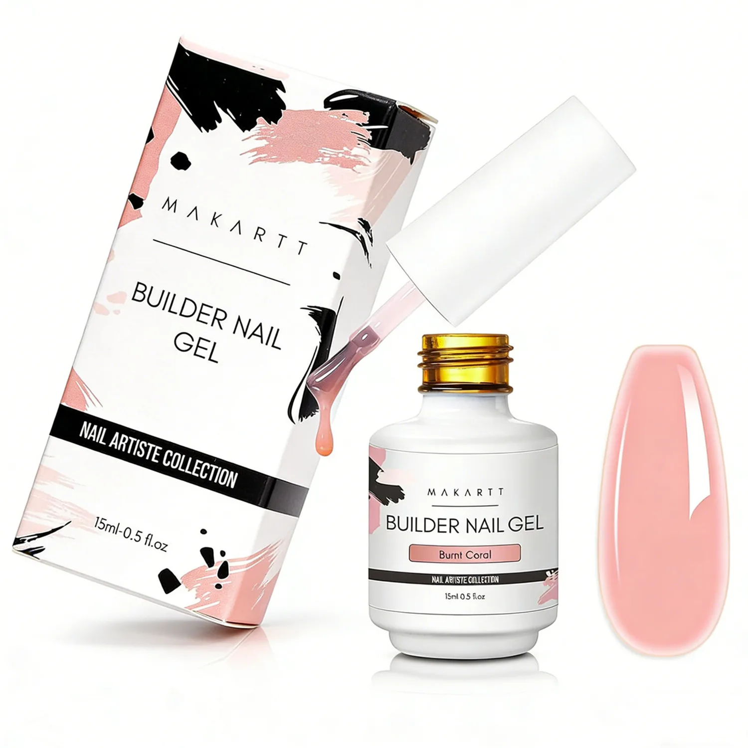 

5 in 1 Builder Base Gel for Nails Nude Clear Pink Nail Extension Strengthener Gel Soak Off Gel Polish Hard Gel Nail Enhancement