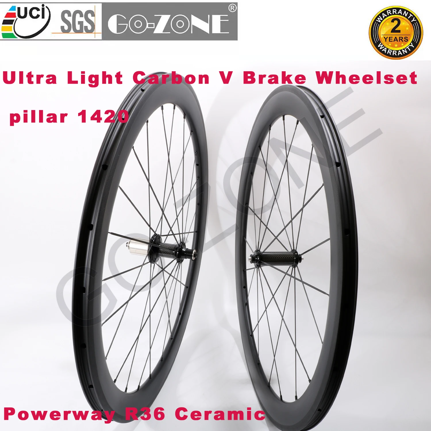 

Ultra Light Ceramic 25mm Width 700c Carbon Wheelset Customizable Powerway R36 Pillar 1420 ClincherTubeless Road Rim Brake Wheels