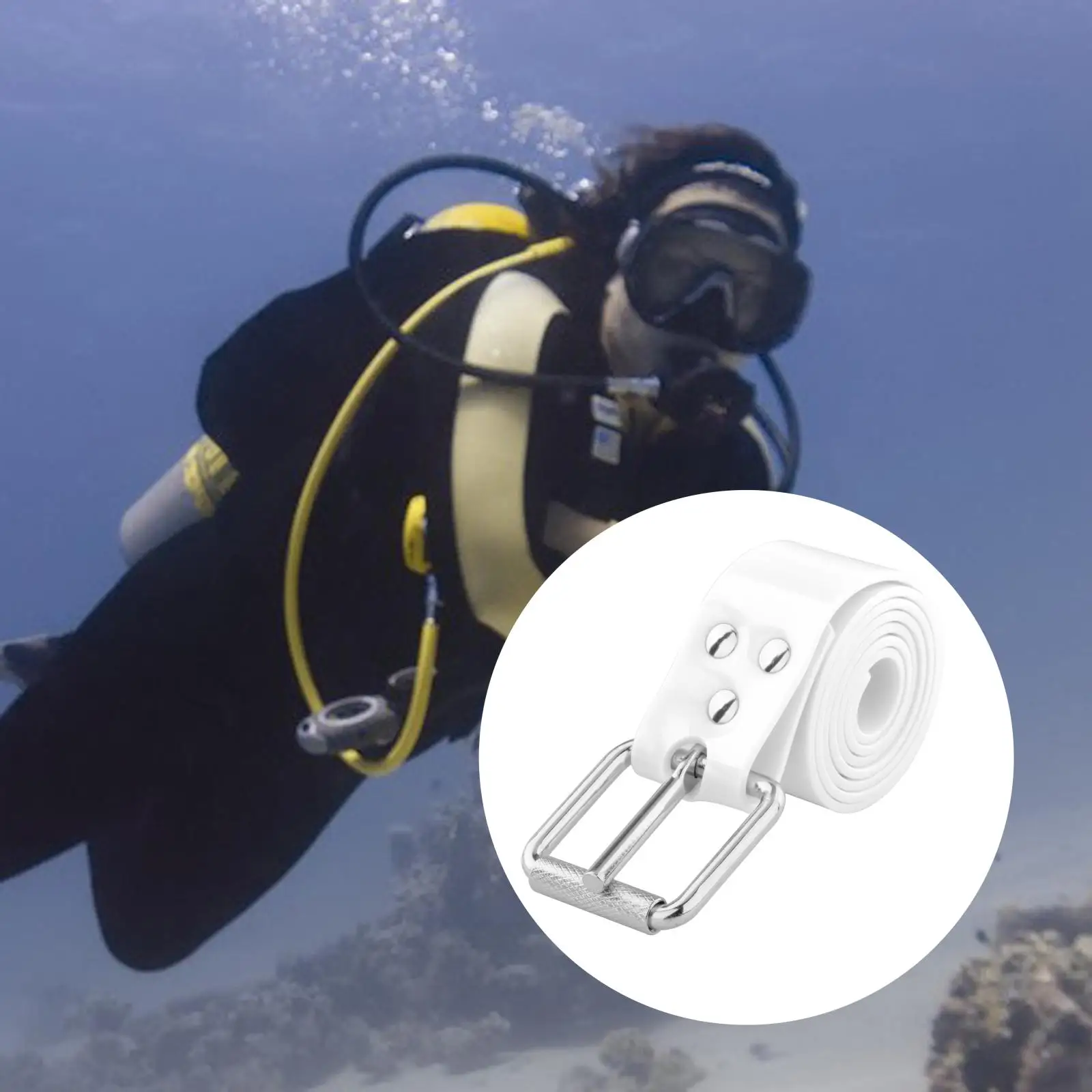 Silicone Diving Weight Belt Stainless Steel Buckle Freediving Diving BCD Accessories Snorkeling Fishing