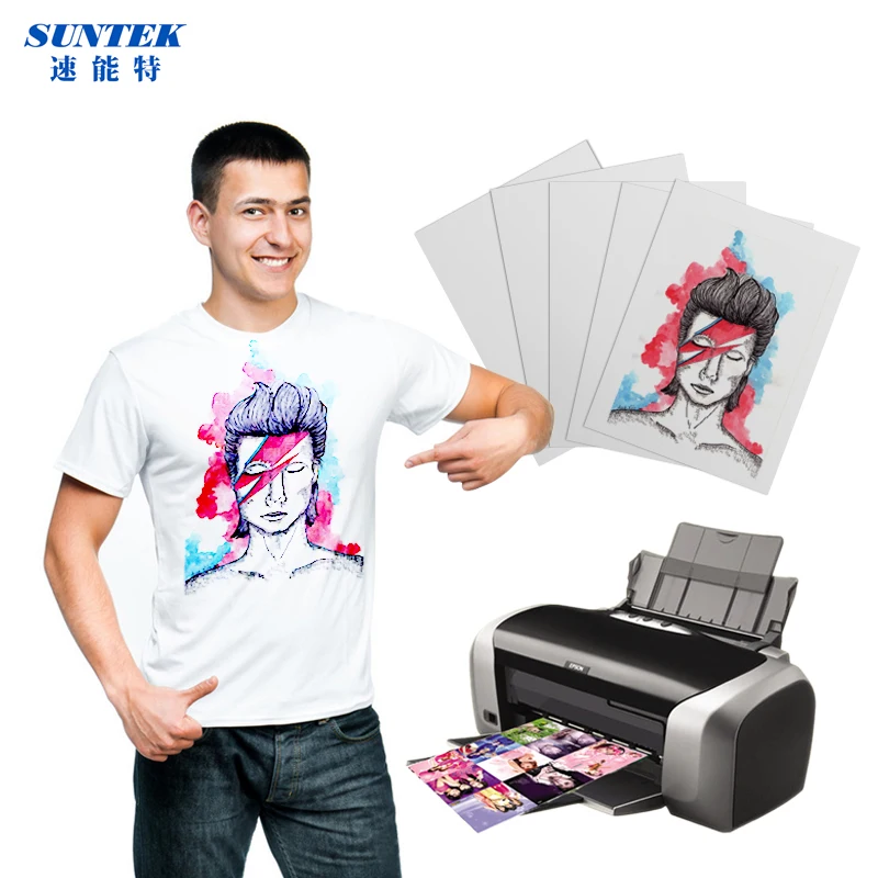 Sublimation Heat Transfer Paper A4 160gsm T-shirt Transfer Paper For Inkjet Printer Light Color Cotton Textile 50 sheets/bag