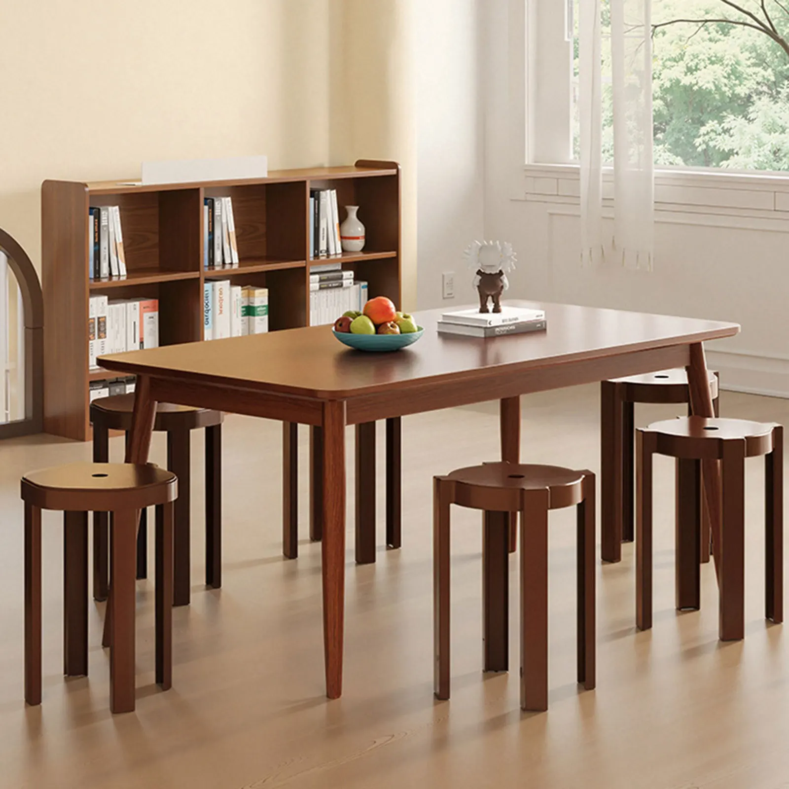 مجموعة براز قابلة للتكديس مع عجلات، مجموعة كرسي متعددة الأغراض، مقاعد طعام للأريكة الصغيرة بجانب السرير لمقهى الاستوديو المنزلي #2