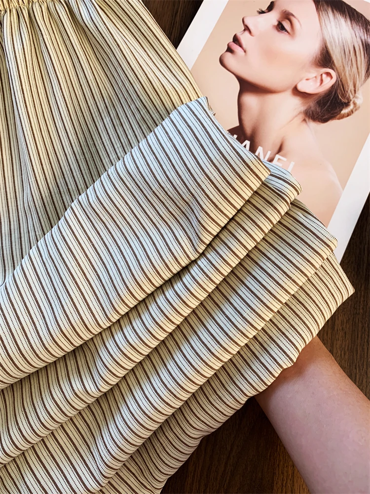 Dames groen gestreept katoen met veters, elastische taille, wijde pijpen, broek 2025, zomer, nieuwe dagelijkse hoge taille, losse casual broek