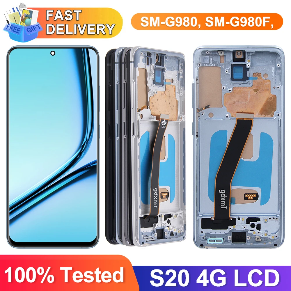 TFT S20 Screen for Samsung Galaxy S20 5G G981B Lcd Display Digital Touch Screen with Frame for Samsung Galaxy S20 G980 G980F