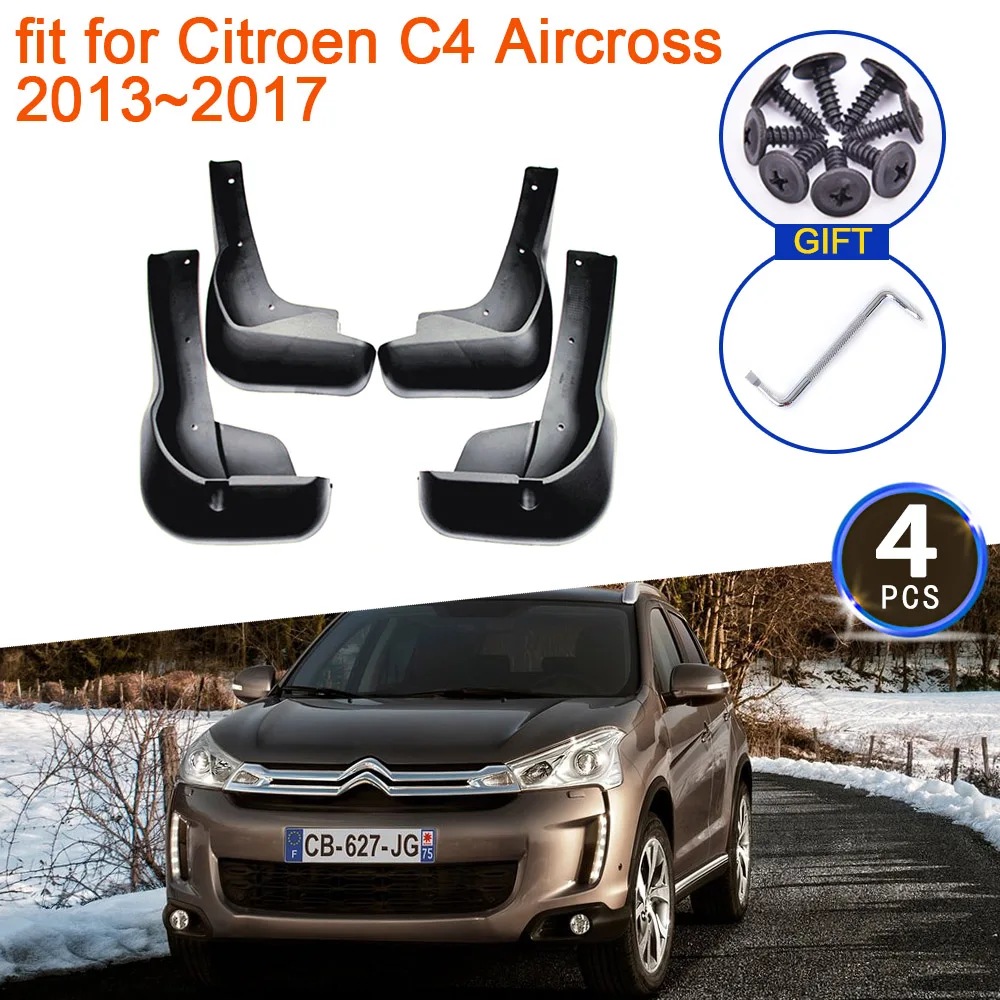 for Citroen C4 Aircross 2013 2014 2015 2016 2017 Mudflap Mudguard Fenders Splash Guards Front Rear Wheels Car Stying Accessories