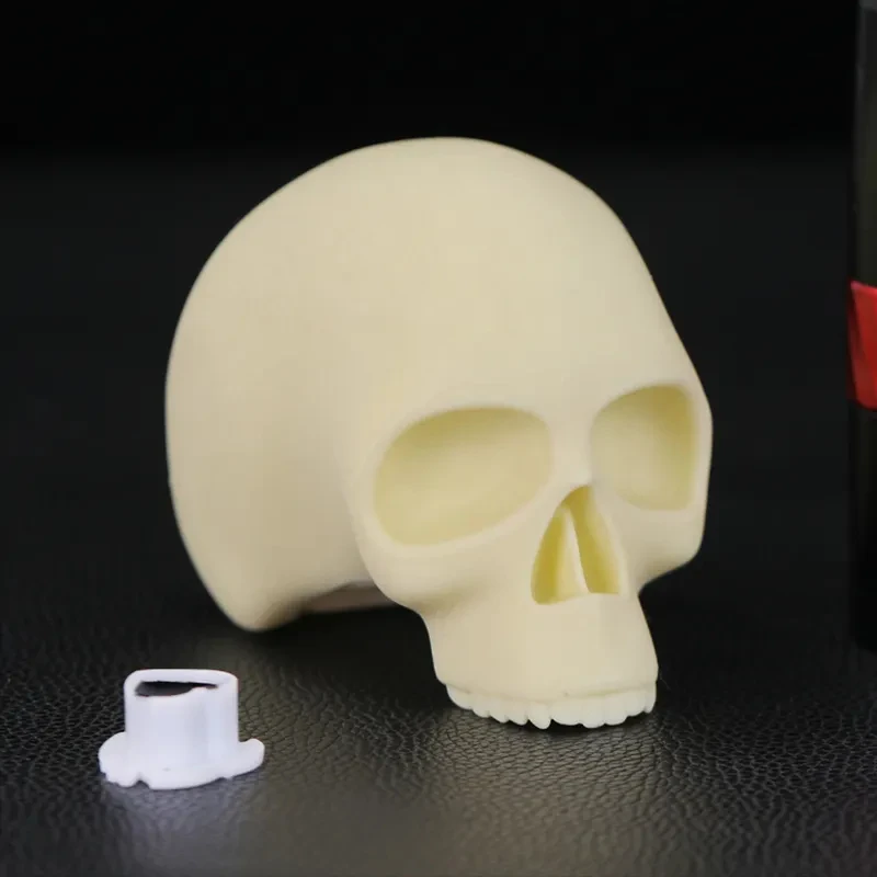 Skull Practice Leather Head 3D Rubber/ABS Plastic Skull Practice Skin For Tattoo Artists and Beginners Doing Practise