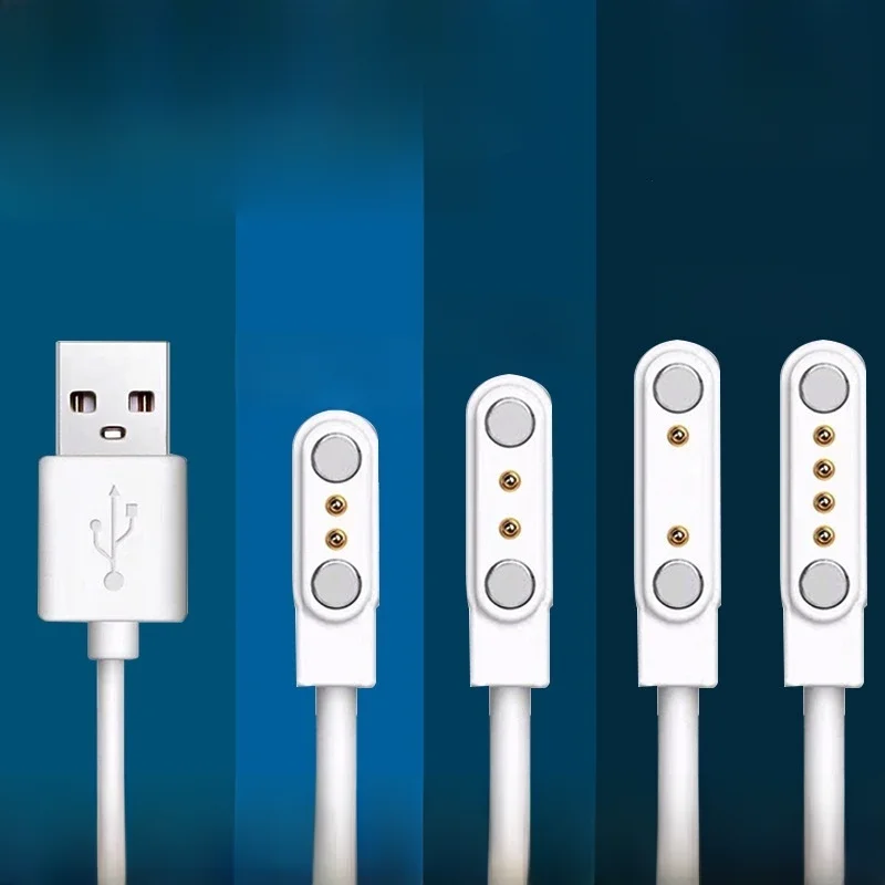 Chargeur magnétique USB S6 pour montre intelligente Ju479, 2 broches, 4 broches, câble de charge, adaptateur secteur pour enfants, appareil de beauté, brosse à dents