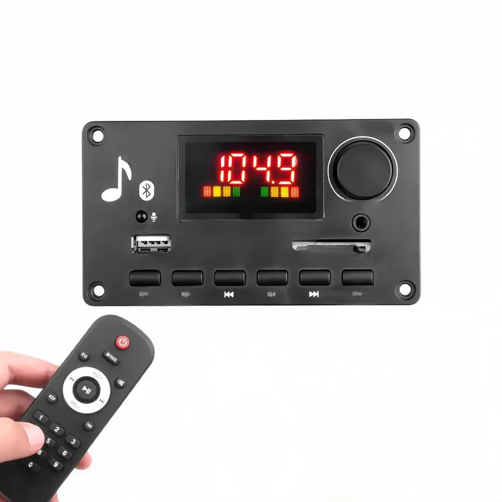 Bluetooth 5.0 Dekoder MP3 Płyta 2*40W 80W Wzmacniacz Odtwarzacz audio 12V DIY Odtwarzacz MP3 Samochodowy moduł radia FM TF USB Mikrofon Nagrywanie rozmów — zdjęcie produktu 7