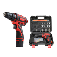 12V Cordless Drill Set with Battery 25Nm Torque Electric Drill,25+1 Settings,10mm Chuck, LED Light,24Pcs Accessories&Carry Case