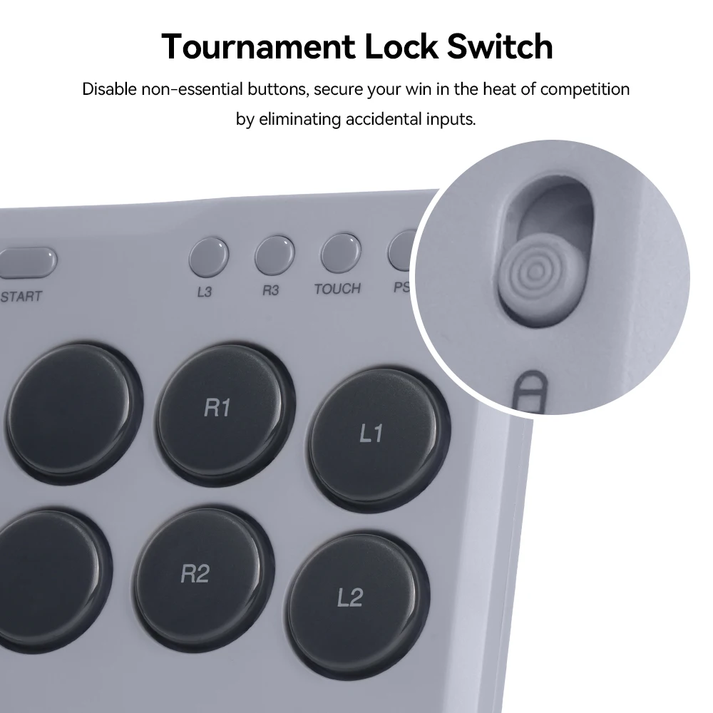 Haute42 Mini Stickless Controller Hitbox Leverless Arcade Controller For PC/PS4/PS5/Switch Fighting Game Hitbox Fightstick