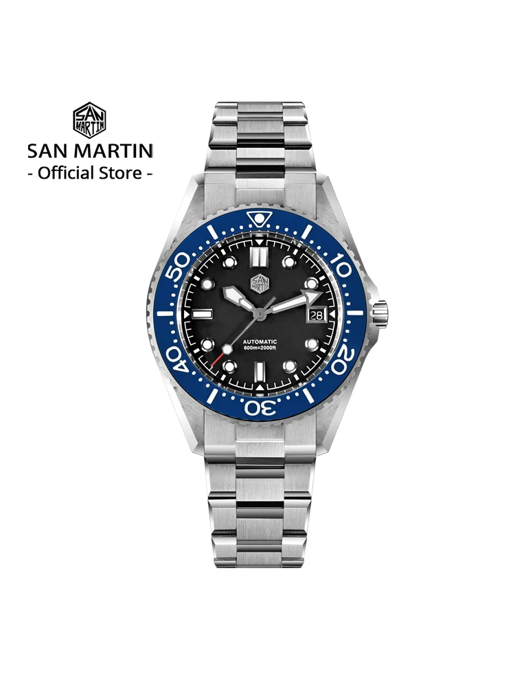 Reloj De Buceo Clásico Para Hombre San Martin Mejorado, 41 Mm, Resistente Al Agua 600 M, Válvula De Escape De Helio, St 2130, Relojes Mecánicos Automáticos Sn0036 — -30%, 182.14€ Coupon, from 424.99€ – 30% descuento – €424.99