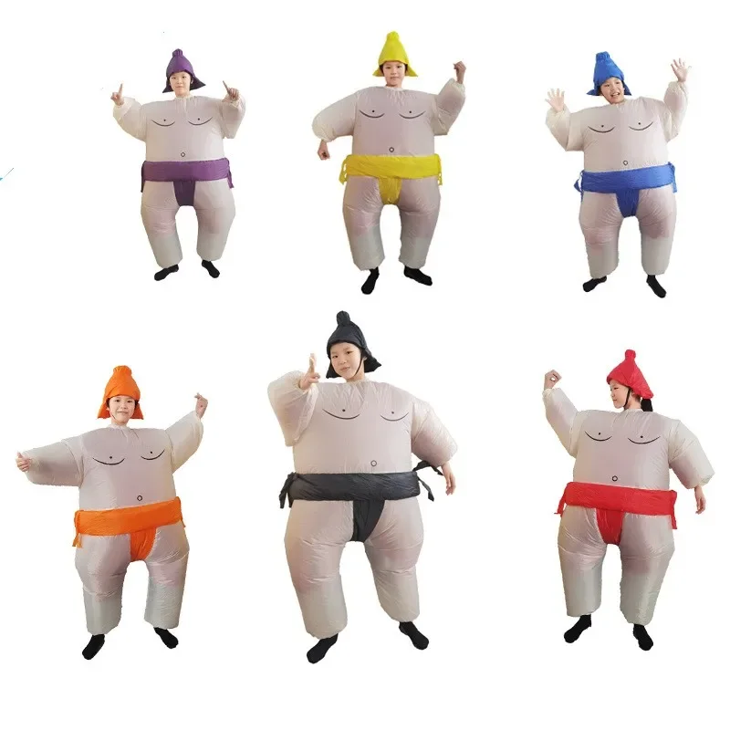 2023 Nieuwe Sumoworstelaar Kostuum Opblaasbaar Pak Opblaasoutfit Cosplay Feestjurk voor Kind en Volwassene - afbeelding 2