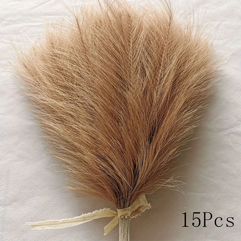 10/15pcs Artificial Pampas Grass Flower Bouquet For Home Wedding Decoration DIY Party Bedroom Fake Plant Flowers Vase Decor Reed