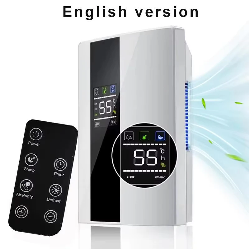 Deshumidificador absorbente de humedad hogar silencioso dormitorio sótano Control remoto sincronización tubería de agua externa