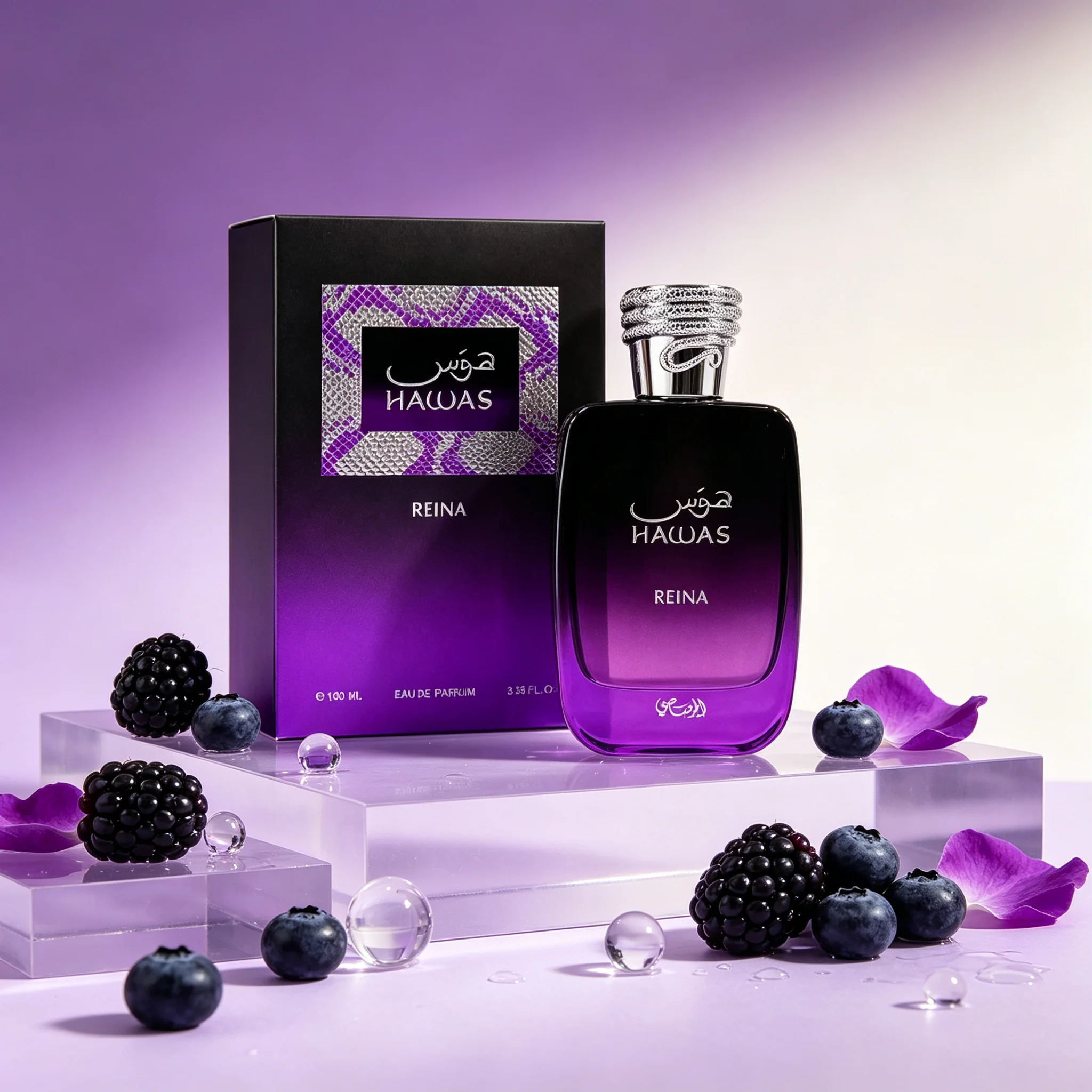 Rasasi Hawas Reina Eau de Parfum Spray for Women – Royal Oriental Floral & Sweet Fruity Scent, Long-Lasting Premium Arabian Fragrance, Perfect Gift, 3.4 fl oz / 100 ml view 4