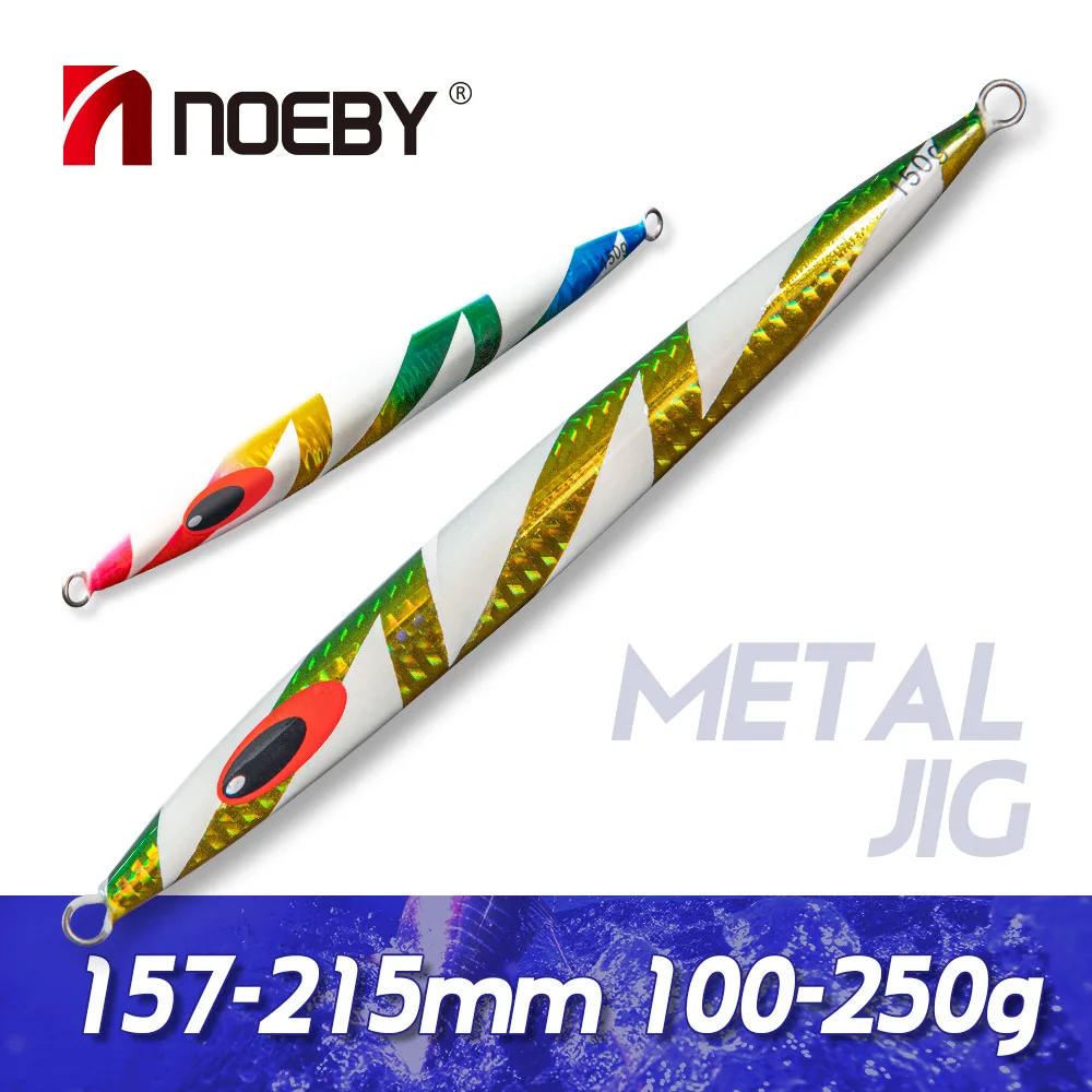 

NOEBY Slow Jigging Lures 80g 100g 120g 150g 200g 250g 300g Metal Jig Spoon Artificial Jigging Bait Glow Sea Fishing Tackle