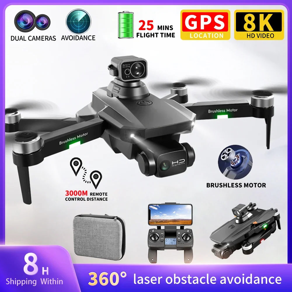 New RG101 MAX Mini Drone 8K Professional Dual HD Camera Infrared Obstacle Avoidance Altitude Hold Mode Foldable RC Plane Toys