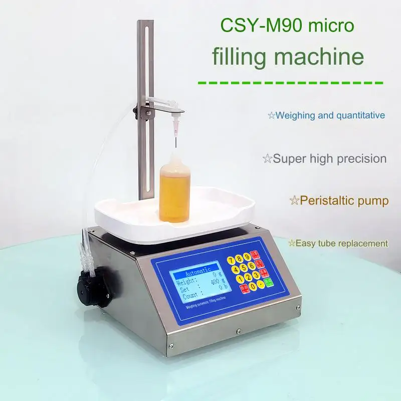 CSY-M90,0-50ml High Precision Peristaltic Pump Liquid Filling Machine Perfume Weighing Filling Machine Oral Liquid Solution