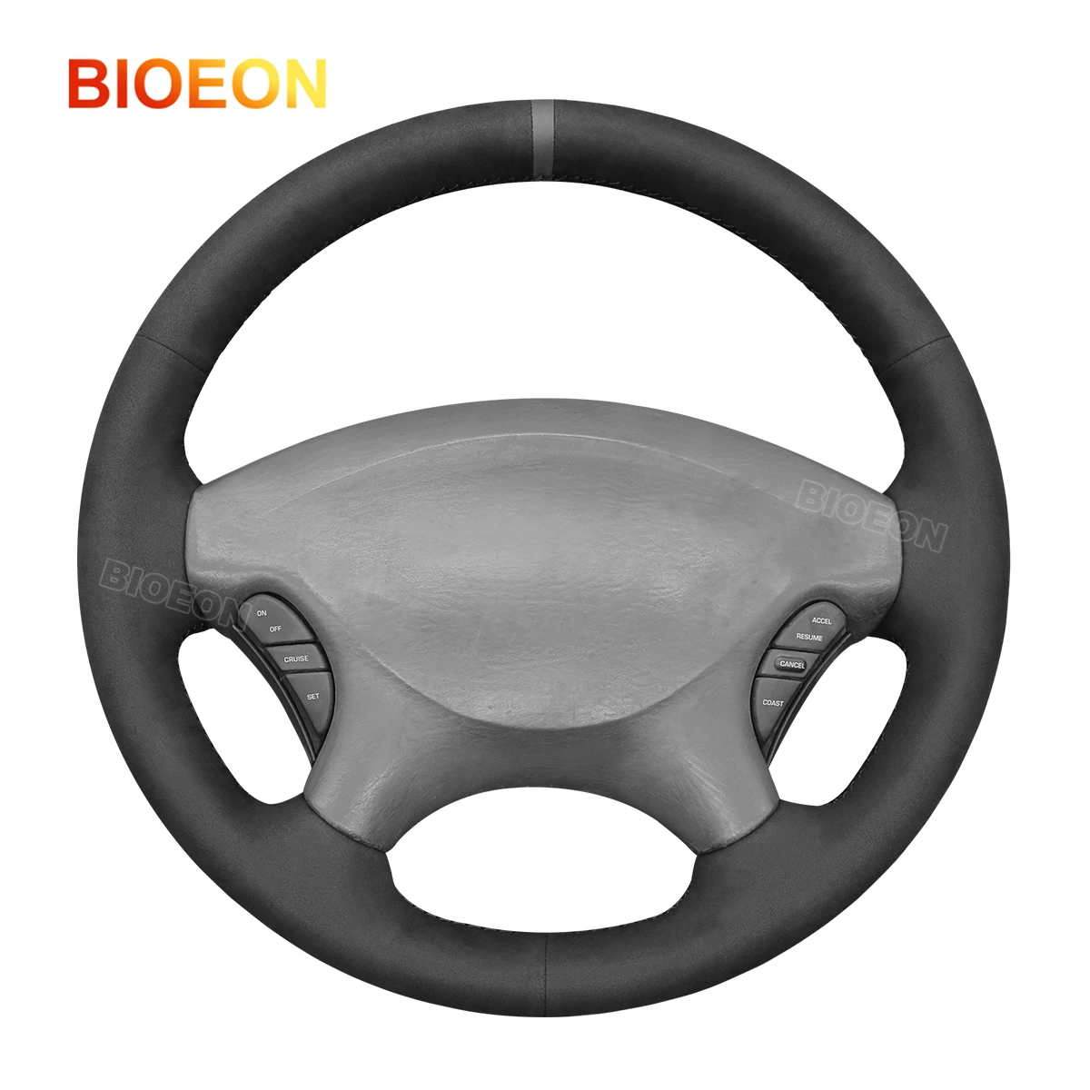 

Черный замшевый чехол на руль автомобиля Bioeon для Dodge Grand Caravan 2001-2007 гг.