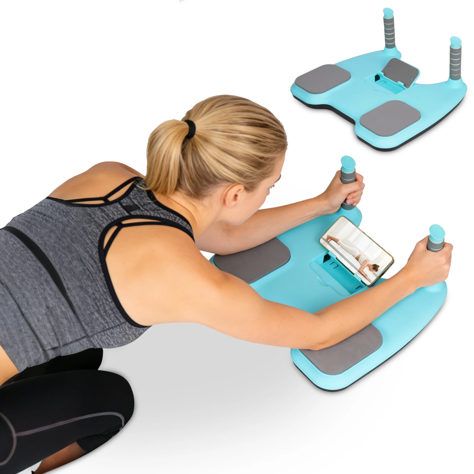 Tabla de Equilibrio para Ejercicios de Cintura y Abdomen, Equipo de Fitness Portátil con Soporte Integrado para Teléfono y Juego de Laberinto para
