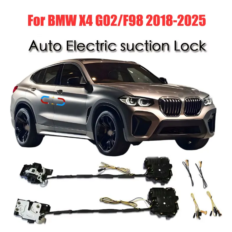 

Для BMW X4 G02/F98 2018-2025: Механизм плавного закрывания двери автомобиля, электропривод замка, автоматический электрический доводчик с функцией бесшумного всасывания