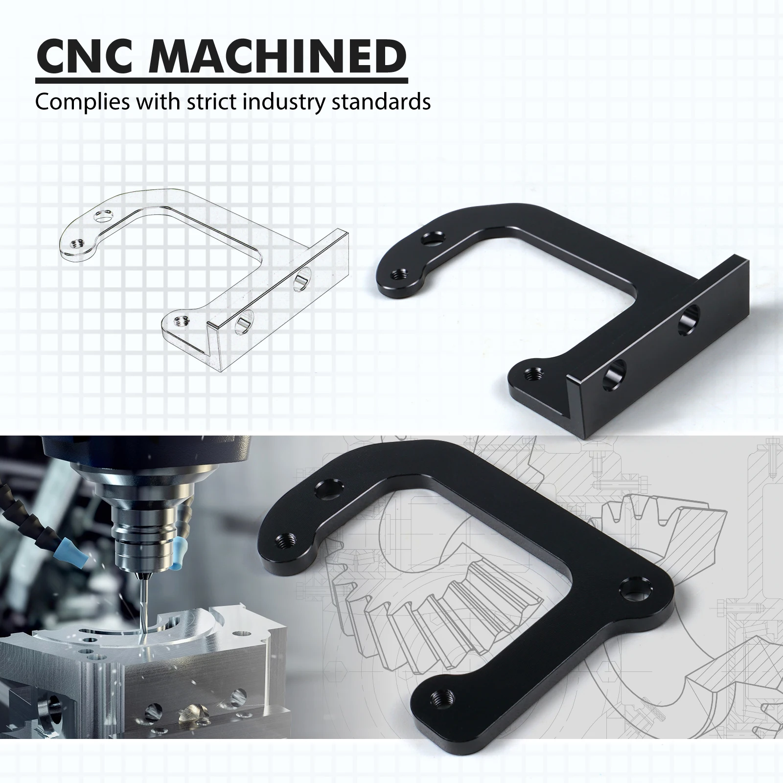 BEVINSEE For LS Remote Mount Coil Relocation Brackets D585 For LSX Swap Heat Sink For LM7 LR4 LQ4 L59 LQ9 LM4 L33 LH6 L92 L76