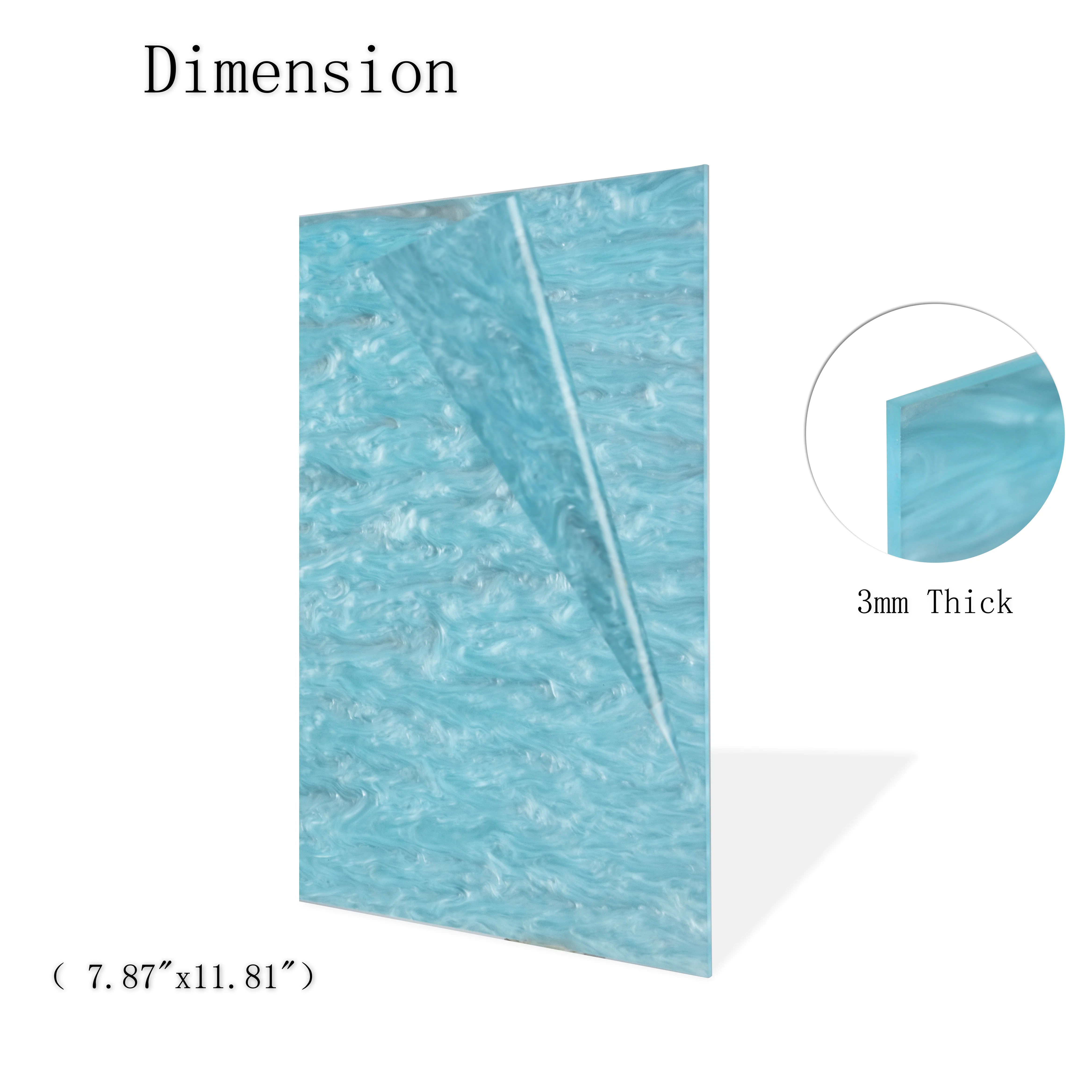 Corrugated Plexiglas / Acrylic sheet, PMMA 3 mm Thick, Various Colors Available, Material for Decorations, Crafts