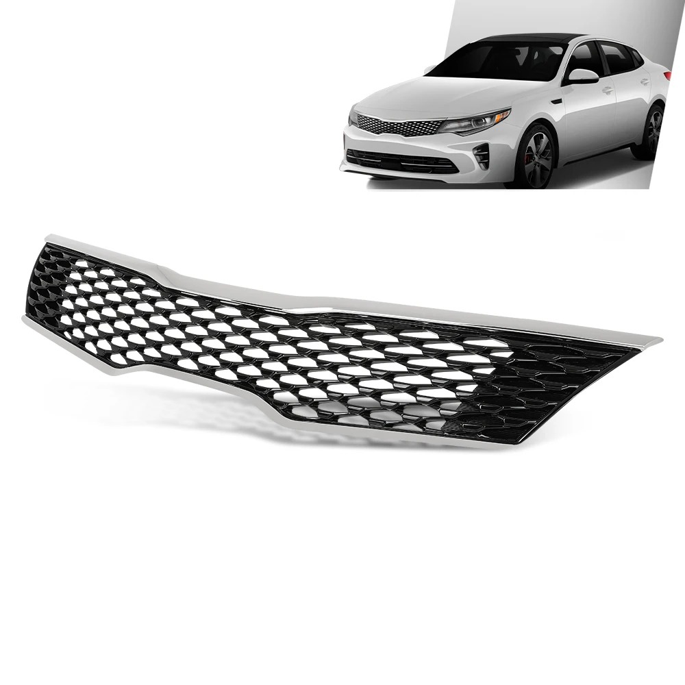 Chrome Front Upper Bumper Grille Assembly Fit For 2016-2018 Kia Optima SX SXL