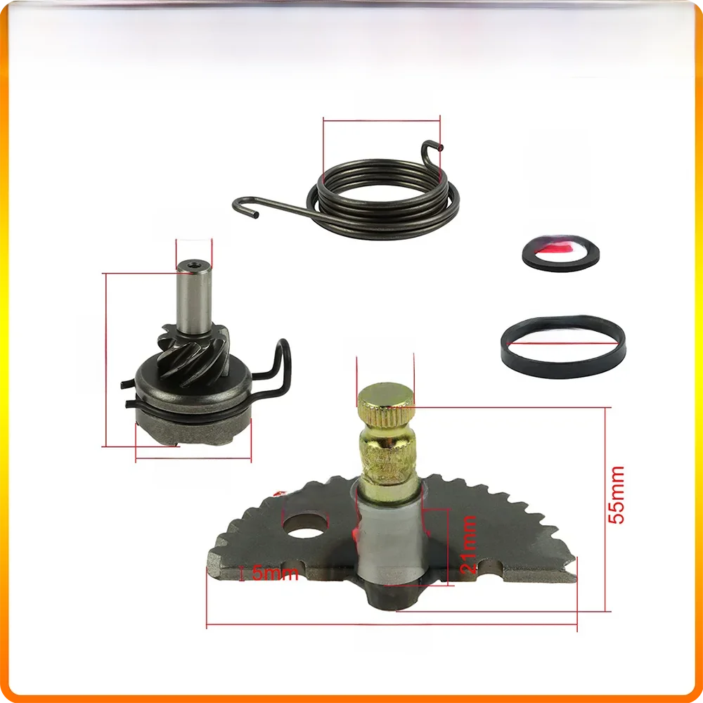 Skuter Motorower Kick Start Gear Starter Shaft Starter Lever Rebuild Kit Idle Gear Spring pasuje do 49cc 50cc 80cc GY6 139QMB P139QMB — zdjęcie 2