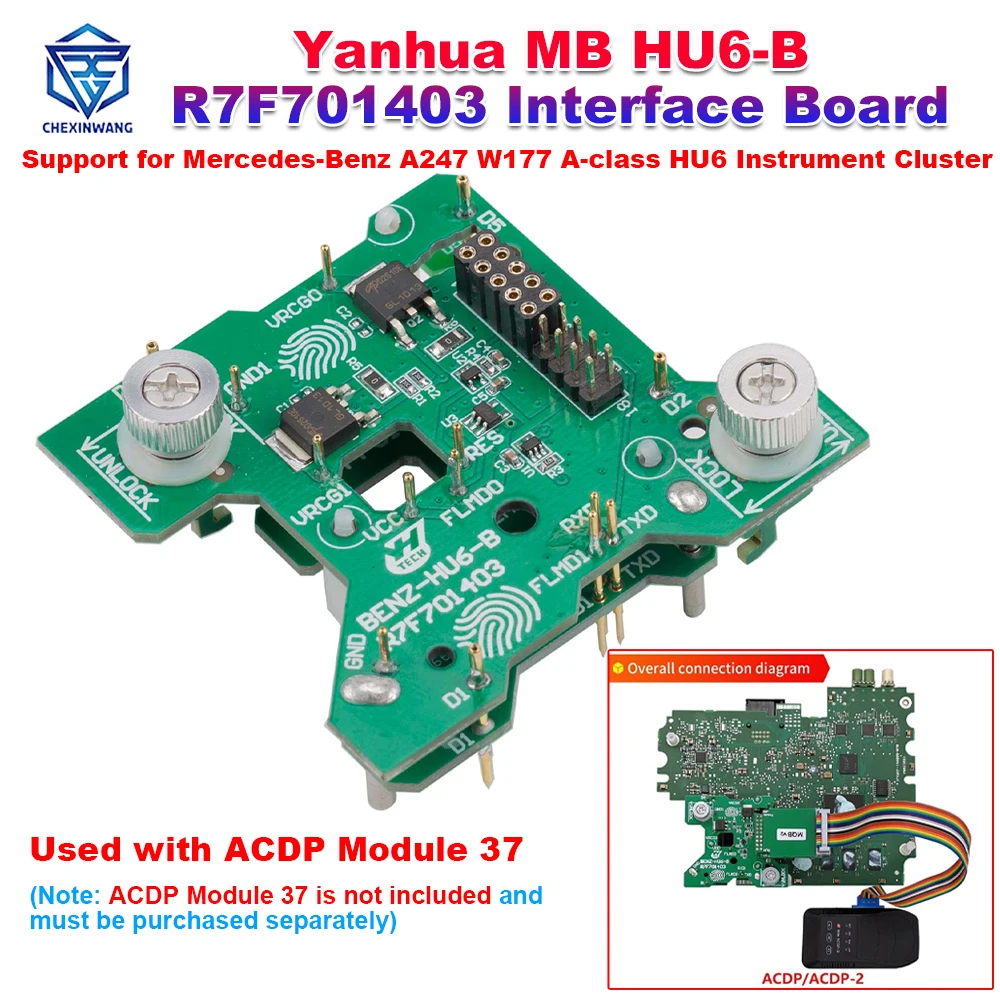 

Yanhua MB HU6-B R7F701403 Interface Board for Mercedes for Benz A247 W177 A-class HU6 Instrument Cluster Used with Module 37