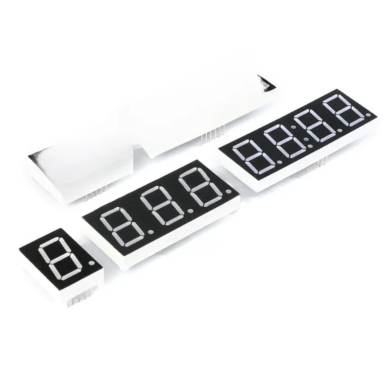 2 szt. 0, 56 calowy wyświetlacz LED 7 segmentowy 1 Bit/2 Bit/3 Bit/4 Bit Digit Tube czerwony wspólna katoda/anoda cyfrowy 0, 56 cal led 7 Segment — zdjęcie 2