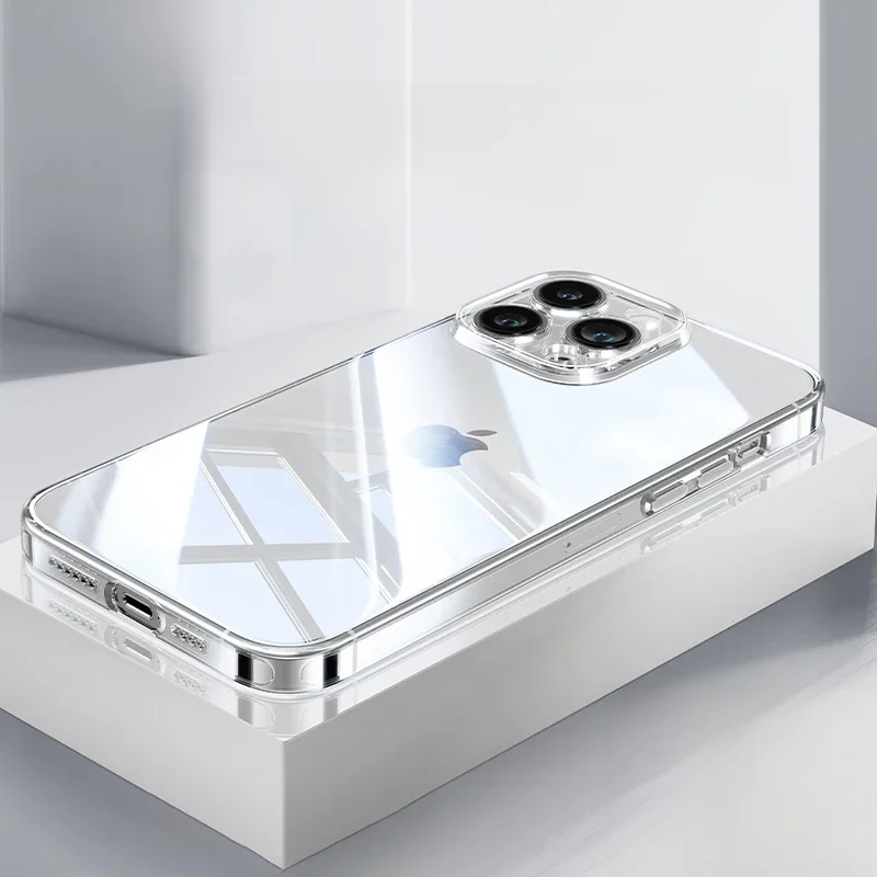 Joyroom Phone Clear Case für iPhone 16 15 14 Pro Max Objektivschutz Transparente Abdeckung PC Anti-Gelb Hülle für iPhone 16 Pro Max