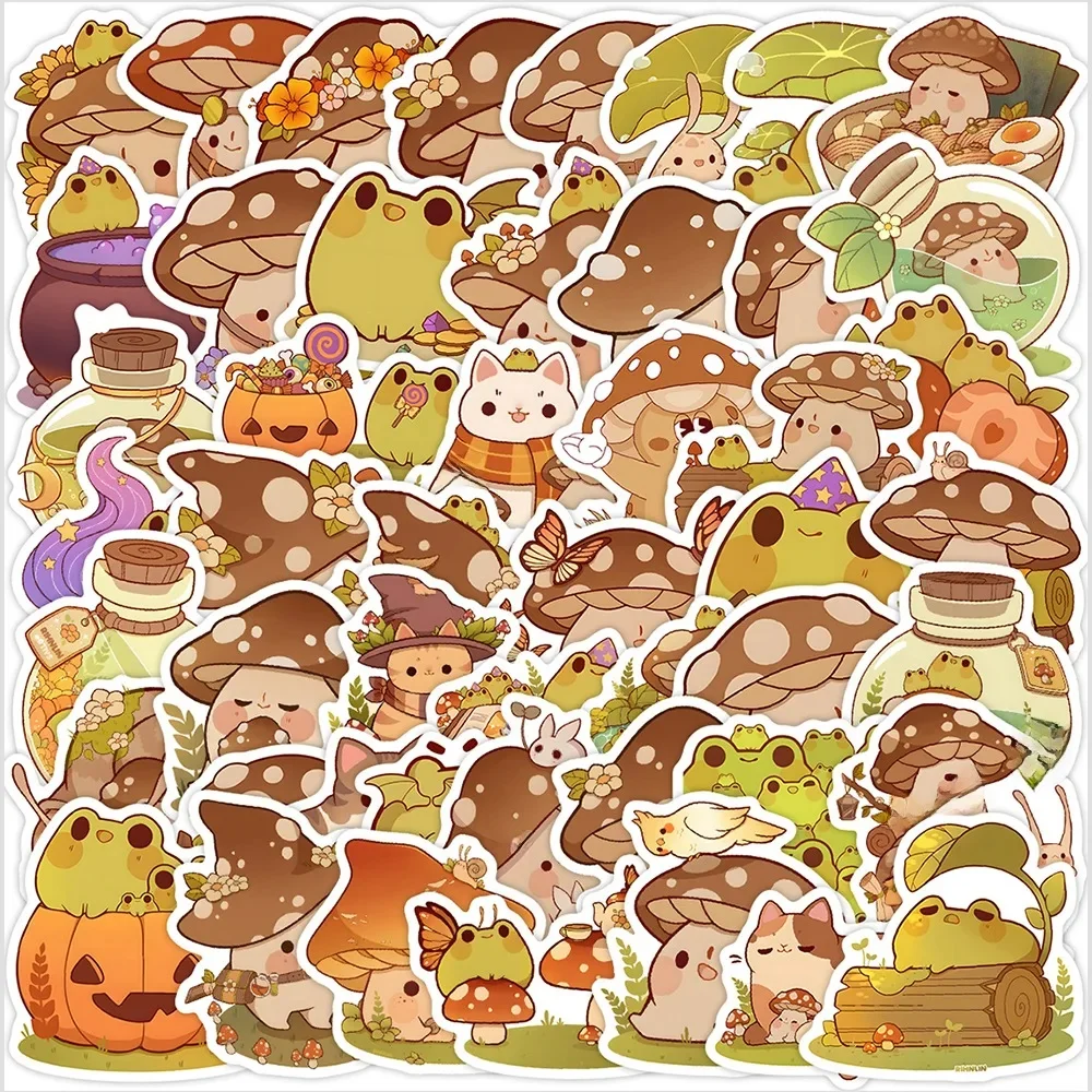 AliExpress GOGOTU 10/30/50PCS Frog Cartoon Stickers Mushroom Graffiti Decals Cute Style Sticker Laptop Phone Guitar Car Bike Skateboard Kids Toys