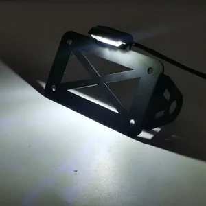 Universal Motorcycle Registration Holder Registration, side assembly, support with LED rear light, Bobber, Honda, Coffee, Racer, Suzuki 11 Main Sales Door Honda Plates - №7
