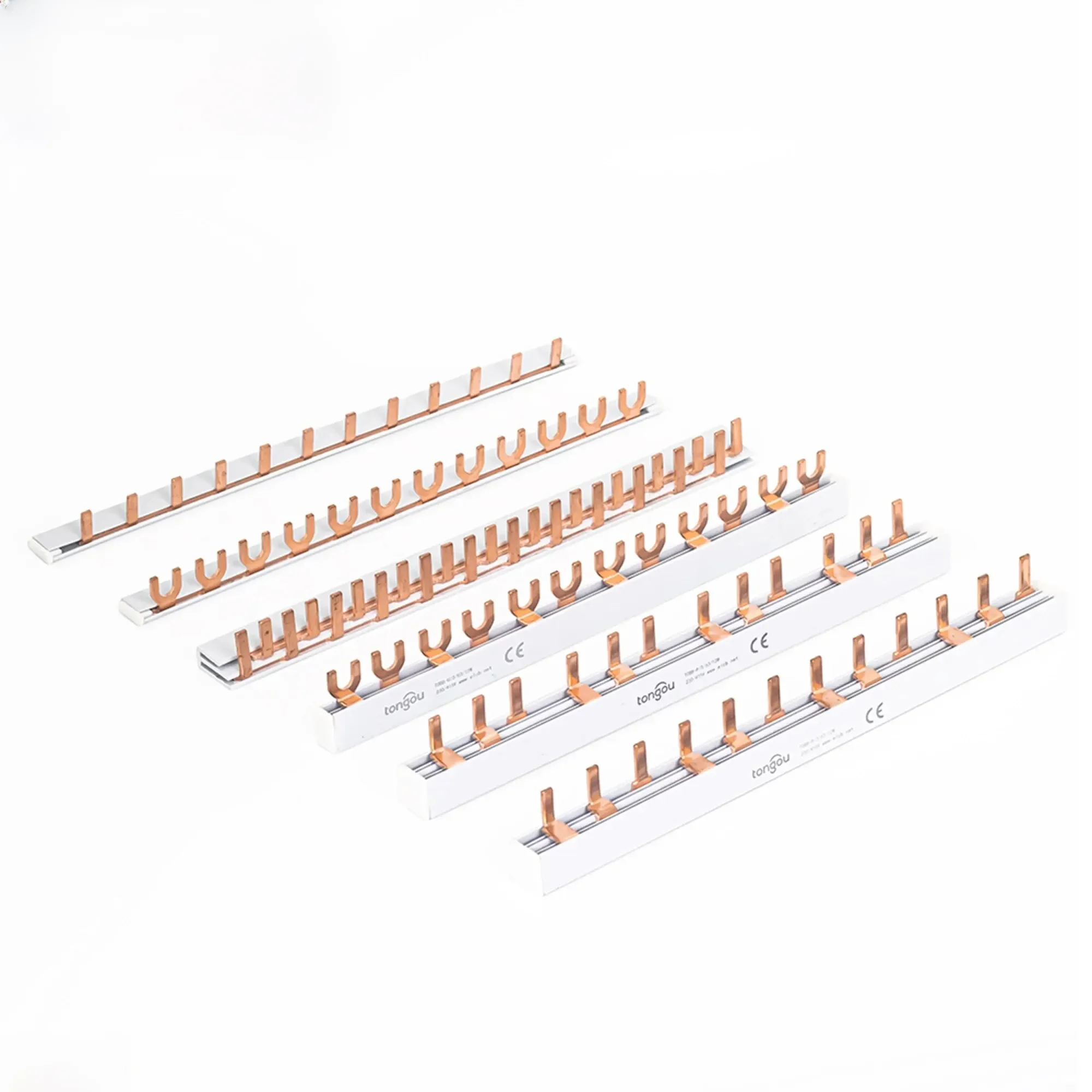 Barre omnibus en cuivre de type fourche pour disjoncteur de boîte de distribution, connecteur MCB 63A, connexion de barre omnibus, type broche