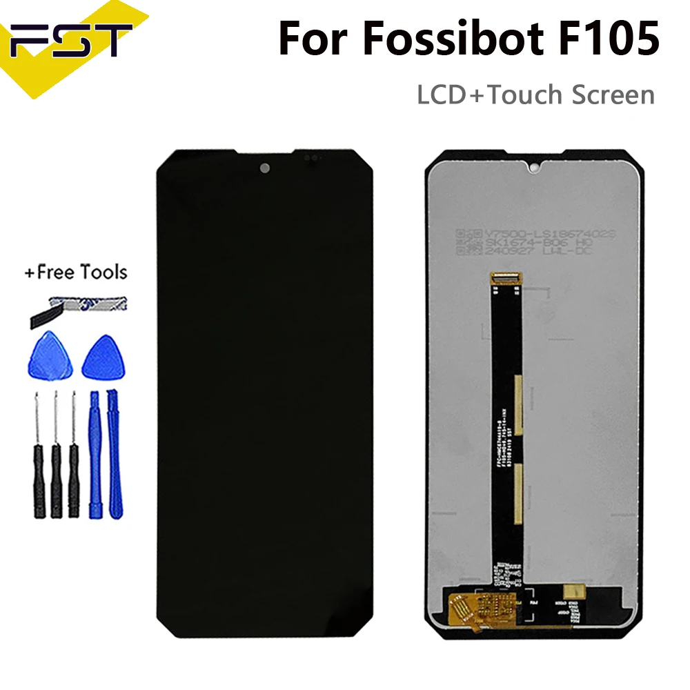Original Tested For FOSSIBOT F105 LCD Display Touch Screen Assembly Digitizer Replacement For Fossibot F 105 Phone Part LCD