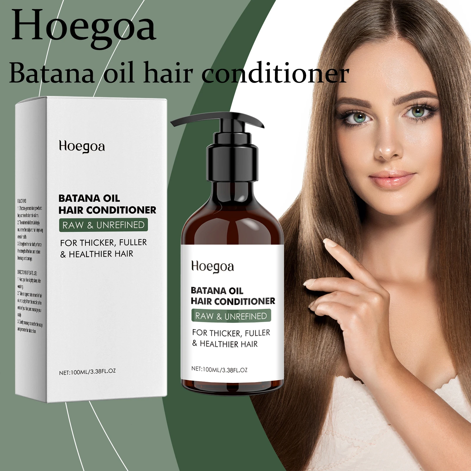 

Hoegoa Batana Oil Кондиционер для волос Восстанавливающий поврежденные волосы Питательный Глубокое увлажнение Уменьшает сухость Разглаживающий кондиционер для волос