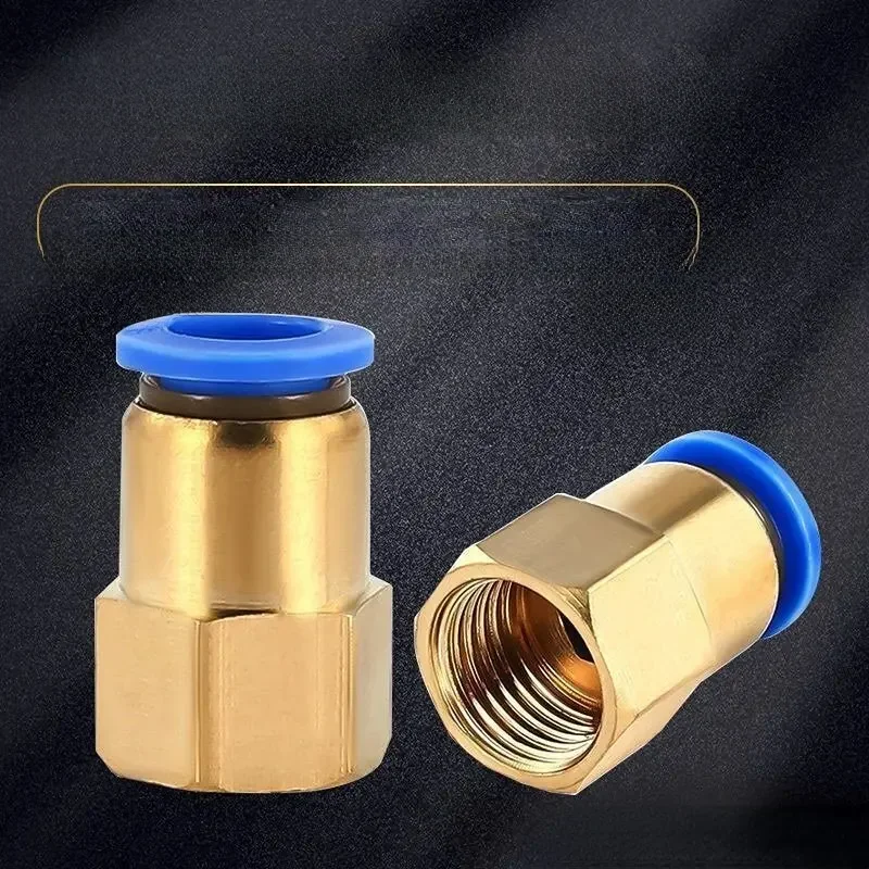 Connecteur pneumatique à filetage femelle, raccord de tube BSP/NPT, tuyau droit en laiton rapide, joint d'air PCF, 4mm, 6mm, 8mm, 10mm, 12mm, 1/8mm, 1/4mm, 3/8mm, 1/2mm