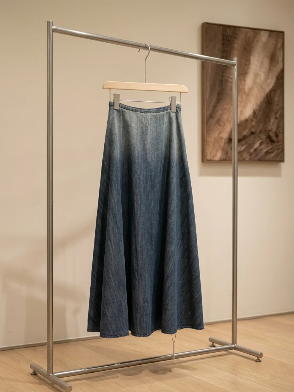 

Size: M L Women's Denim Skirt 2026 New Dark Blue Summer Cotton Long Skirt Fashion High Quality Clothes C7