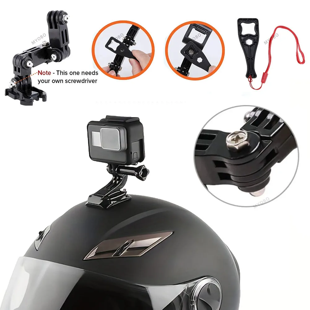 Motorcycle Helmet Bracket for DJI Action 5 Pro 4 3 Helmet Chin Extension Arm Mount For Gopro Yi Action Camera Accessories Set