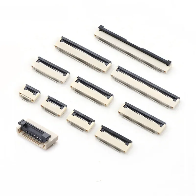 Connecteur de prise de câble plat FDavid FPC, adaptateur 0.5mm, type rabattable vers le bas, 4 P, 5P, 6 P, 8 P, 9 P, 10 P, 12 P, 14 P, 16/18 P, 40P, 5 pièces