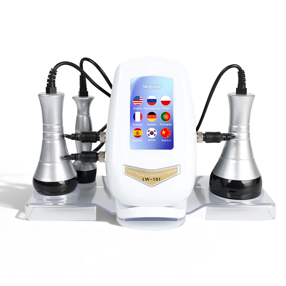 40K Ultrasonic Cavitation RF Beauty Machine Body Care Device for Skin Smoothing Toning Firm Look Personal Shaping Home Salon Use