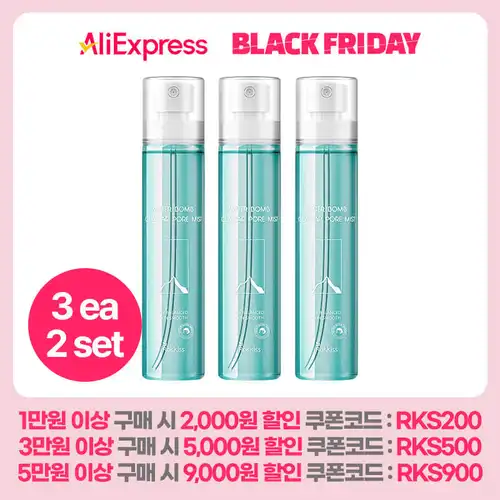 록키스 워터밤 빙하수 약산성 모공미스트 3개입 100ml, 2세트