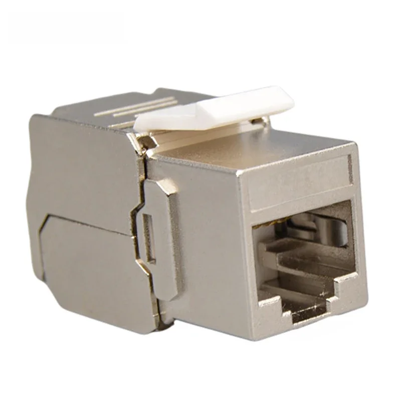 CAT7 RJ45 Keystone Shielded Slot FTP Zinc Alloy Module Connector LAN Network Insert Tool-Free Coupler For 10GB Internet Plug — zdjęcie 2