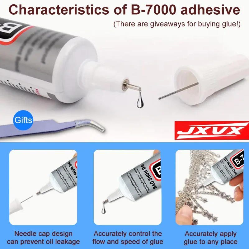 B7000 Клей для драгоценных камней, используемый для изготовления и ремонта драгоценных камней, страз, поделок из металла, бриллиантов и ткани