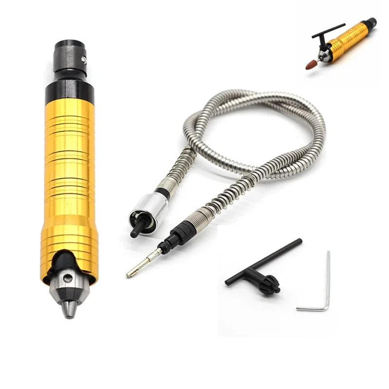 Gravador eixo flexível 6mm eixo flexível handpiece ferramenta elétrica alça de broca mandril