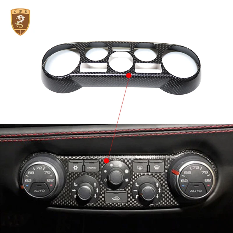 For Ferrari 488 GTB Spider OEM Style Dry Carbon Fiber Interior Air Conditioning Button Panel Cover Trim Car Console Accessories